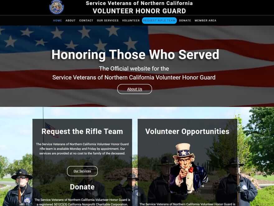 Service Veterans of Northern California Volunteer Honor Guard