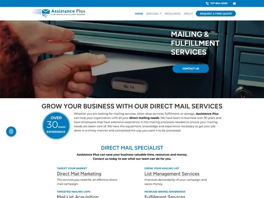 Assistance Plus home page