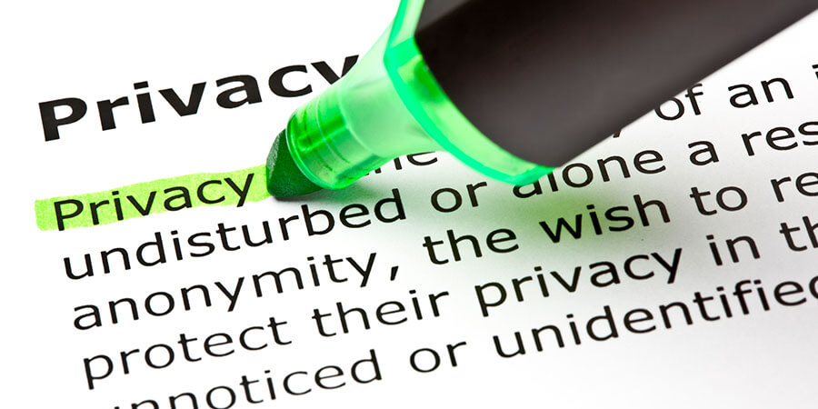 'Privacy' highlighted in green